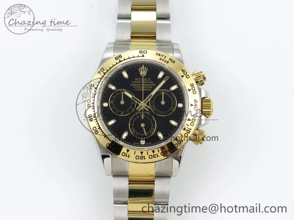 Daytona 116503 QF 1:1 Best Edition Black Dial on SS YG Bracelet SH4130 V3 (Gain Weight) Functional 1727