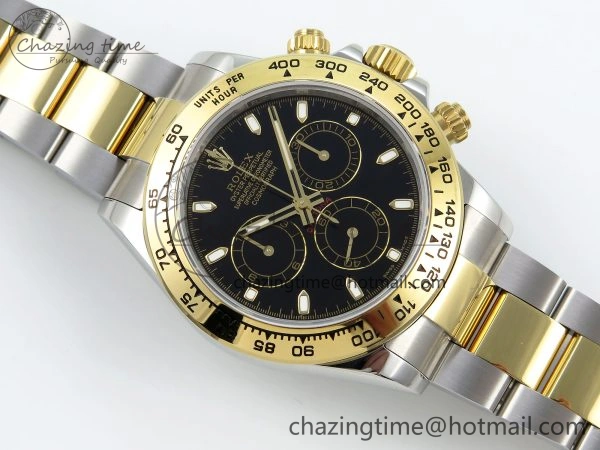 Daytona 116503 QF 1:1 Best Edition Black Dial on SS YG Bracelet SH4130 V3 (Gain Weight) Functional 1727