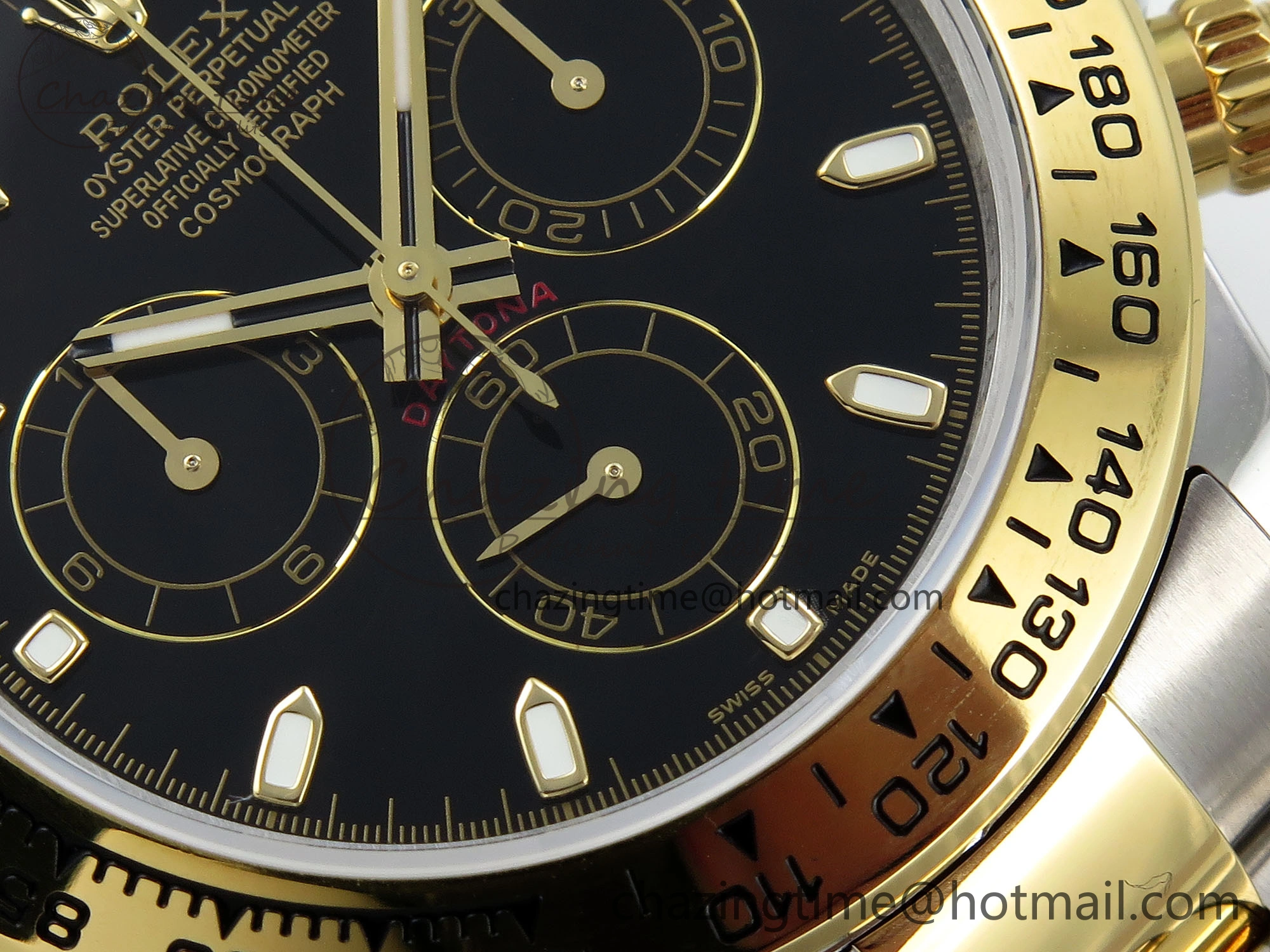 Daytona 116503 QF 1:1 Best Edition Black Dial on SS YG Bracelet SH4130 V3 (Gain Weight) Functional 1727