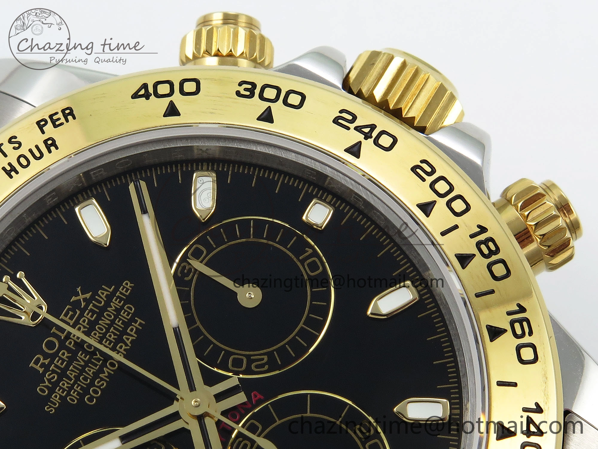 Daytona 116503 QF 1:1 Best Edition Black Dial on SS YG Bracelet SH4130 V3 (Gain Weight) Functional 1727