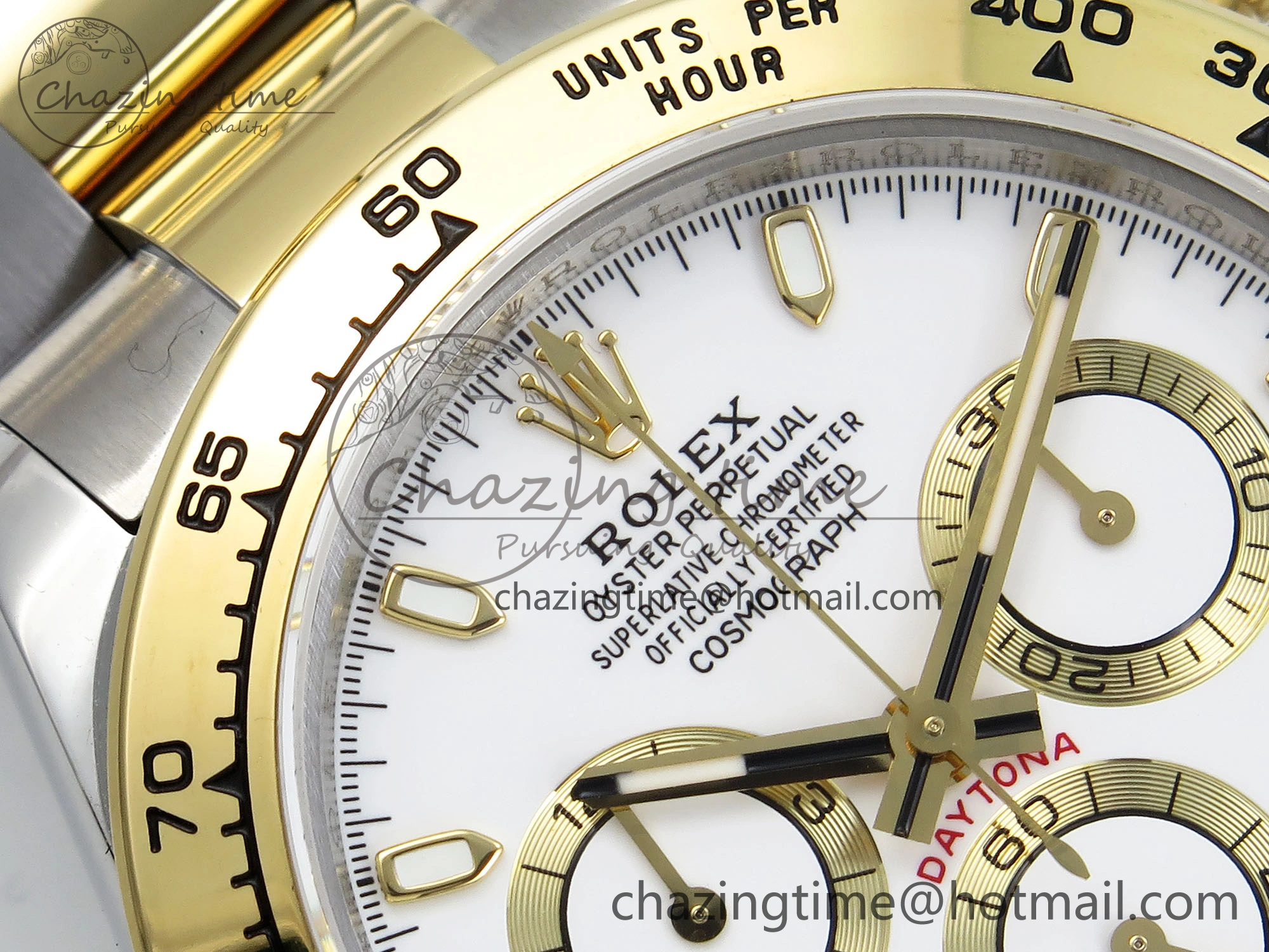 Popular Daytona 116503 QF 1:1 Best Edition White Dial on SS YG Bracelet SH4130 V3 (Gain Weight) 1728