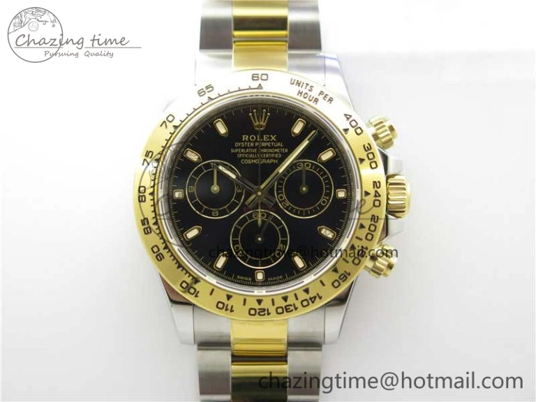 Popular Daytona 116503 SS YG Noob 1:1 Best Edition 904L SS Case and Bracelet Black Dial SA4130 V 3178