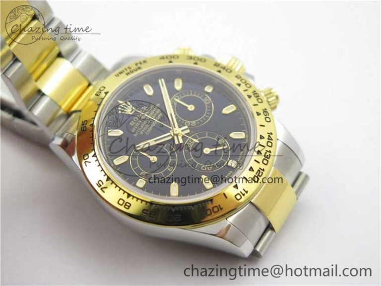 Popular Daytona 116503 SS YG Noob 1:1 Best Edition 904L SS Case and Bracelet Black Dial SA4130 V 3178