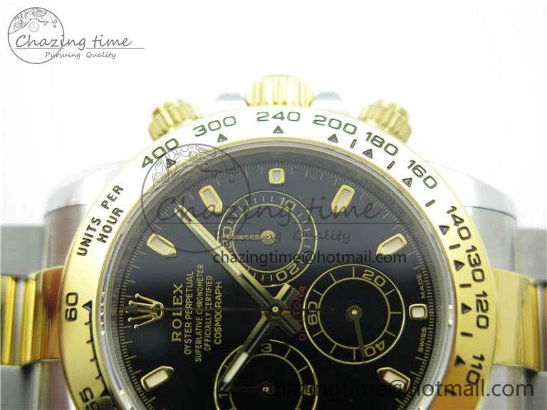 Popular Daytona 116503 SS YG Noob 1:1 Best Edition 904L SS Case and Bracelet Black Dial SA4130 V 3178