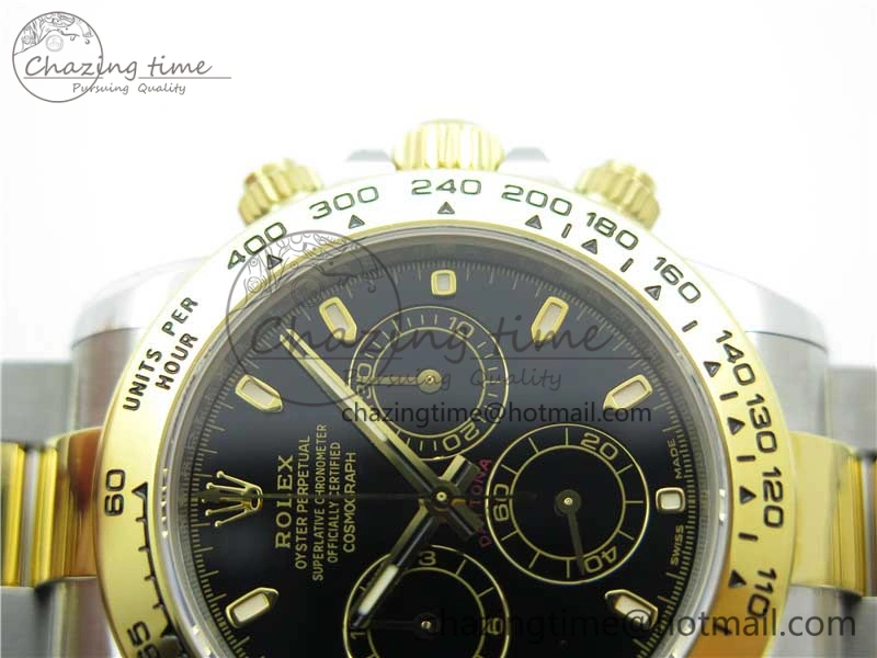 Popular Daytona 116503 SS YG Noob 1:1 Best Edition 904L SS Case and Bracelet Black Dial SA4130 V 3178