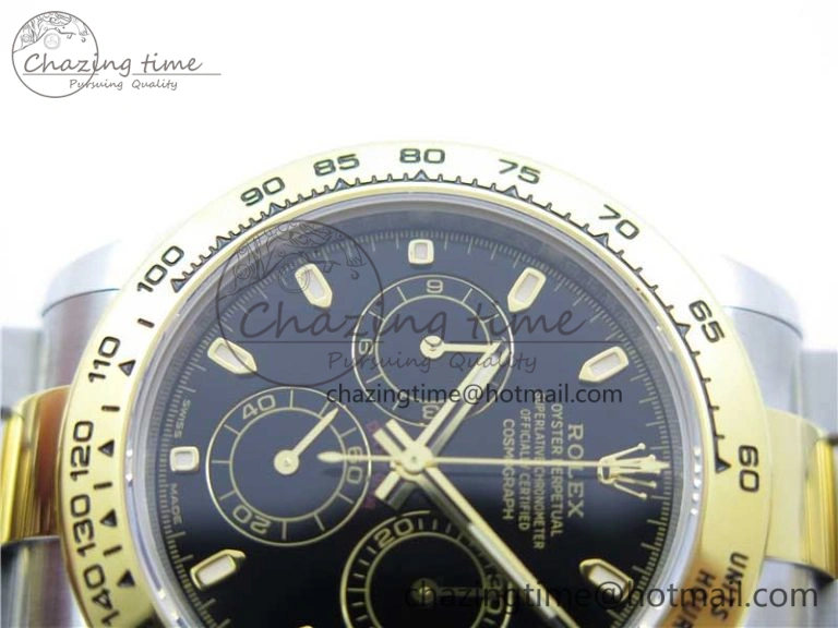 Popular Daytona 116503 SS YG Noob 1:1 Best Edition 904L SS Case and Bracelet Black Dial SA4130 V 3178