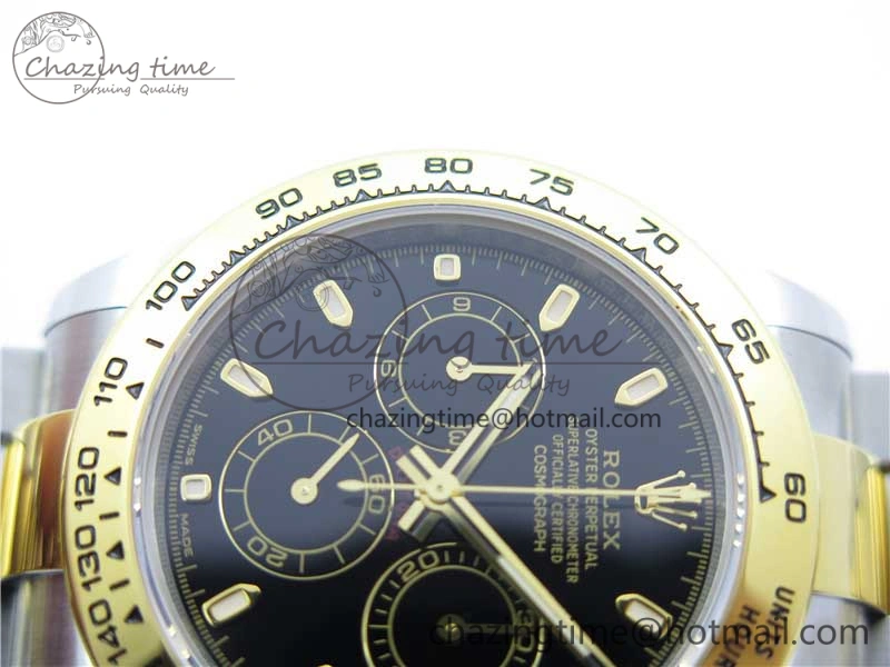 Popular Daytona 116503 SS YG Noob 1:1 Best Edition 904L SS Case and Bracelet Black Dial SA4130 V 3178