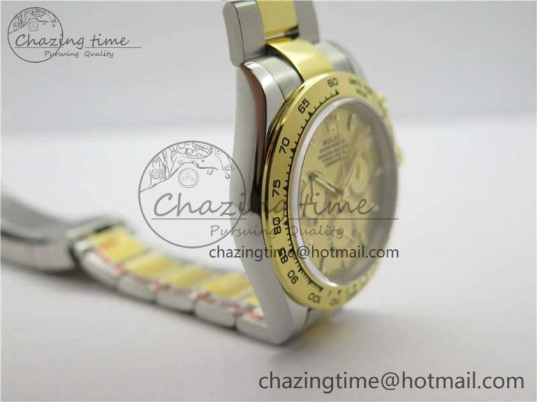 Daytona 116503 SS YG Noob 1:1 Best Edition 904L SS Case and Bracelet Gold Dial SA4130 V Trendy 3181