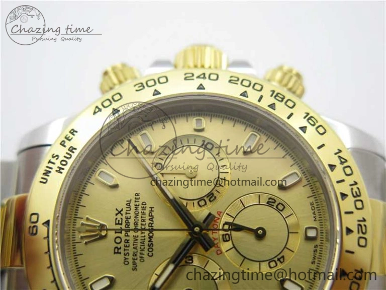 Daytona 116503 SS YG Noob 1:1 Best Edition 904L SS Case and Bracelet Gold Dial SA4130 V Trendy 3181