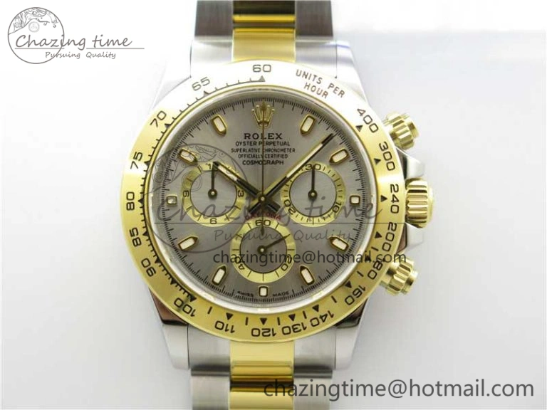 Daytona 116503 SS YG Noob 1:1 Best Edition 904L SS Case and Bracelet Gray Dial SA4130 V Colorful 3177