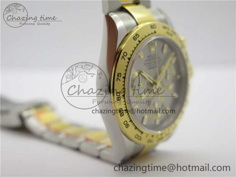 Daytona 116503 SS YG Noob 1:1 Best Edition 904L SS Case and Bracelet Gray Dial SA4130 V Colorful 3177