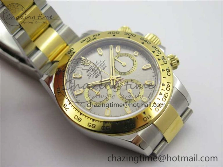 Daytona 116503 SS YG Noob 1:1 Best Edition 904L SS Case and Bracelet Gray Dial SA4130 V Colorful 3177