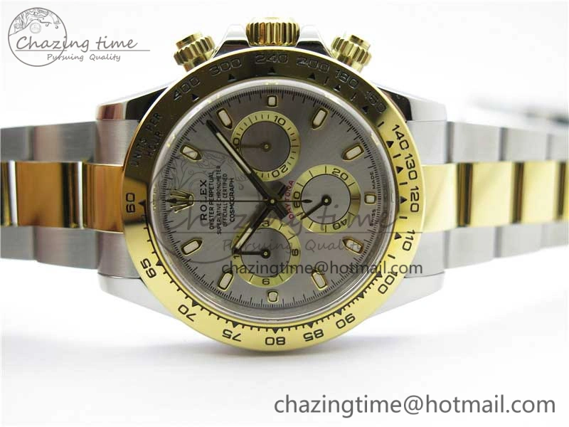 Daytona 116503 SS YG Noob 1:1 Best Edition 904L SS Case and Bracelet Gray Dial SA4130 V Colorful 3177