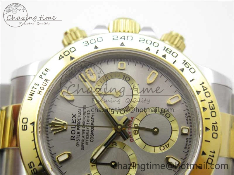 Daytona 116503 SS YG Noob 1:1 Best Edition 904L SS Case and Bracelet Gray Dial SA4130 V Colorful 3177