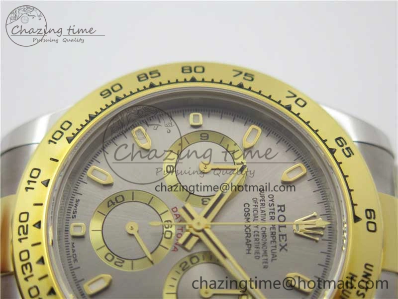 Daytona 116503 SS YG Noob 1:1 Best Edition 904L SS Case and Bracelet Gray Dial SA4130 V Colorful 3177