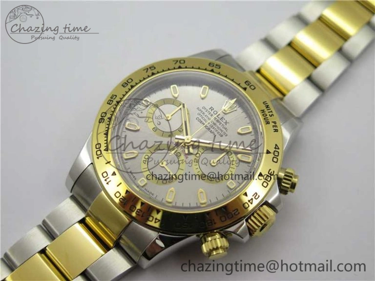 Daytona 116503 SS YG Noob 1:1 Best Edition 904L SS Case and Bracelet Gray Dial SA4130 V Colorful 3177