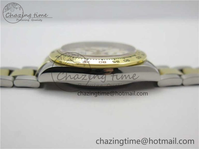 Daytona 116503 SS YG Noob 1:1 Best Edition 904L SS Case and Bracelet White Dial SA4130 V OdorResistant 3176