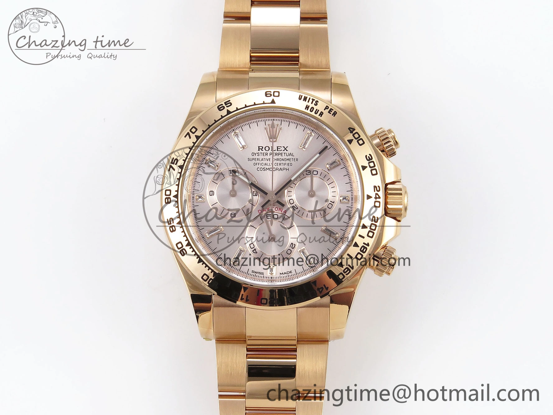 WrinkleFree Daytona 116505 1:1 Best Edition Clean Factory Champagne Diamond Markers Dial on RG Bracelet A 1734