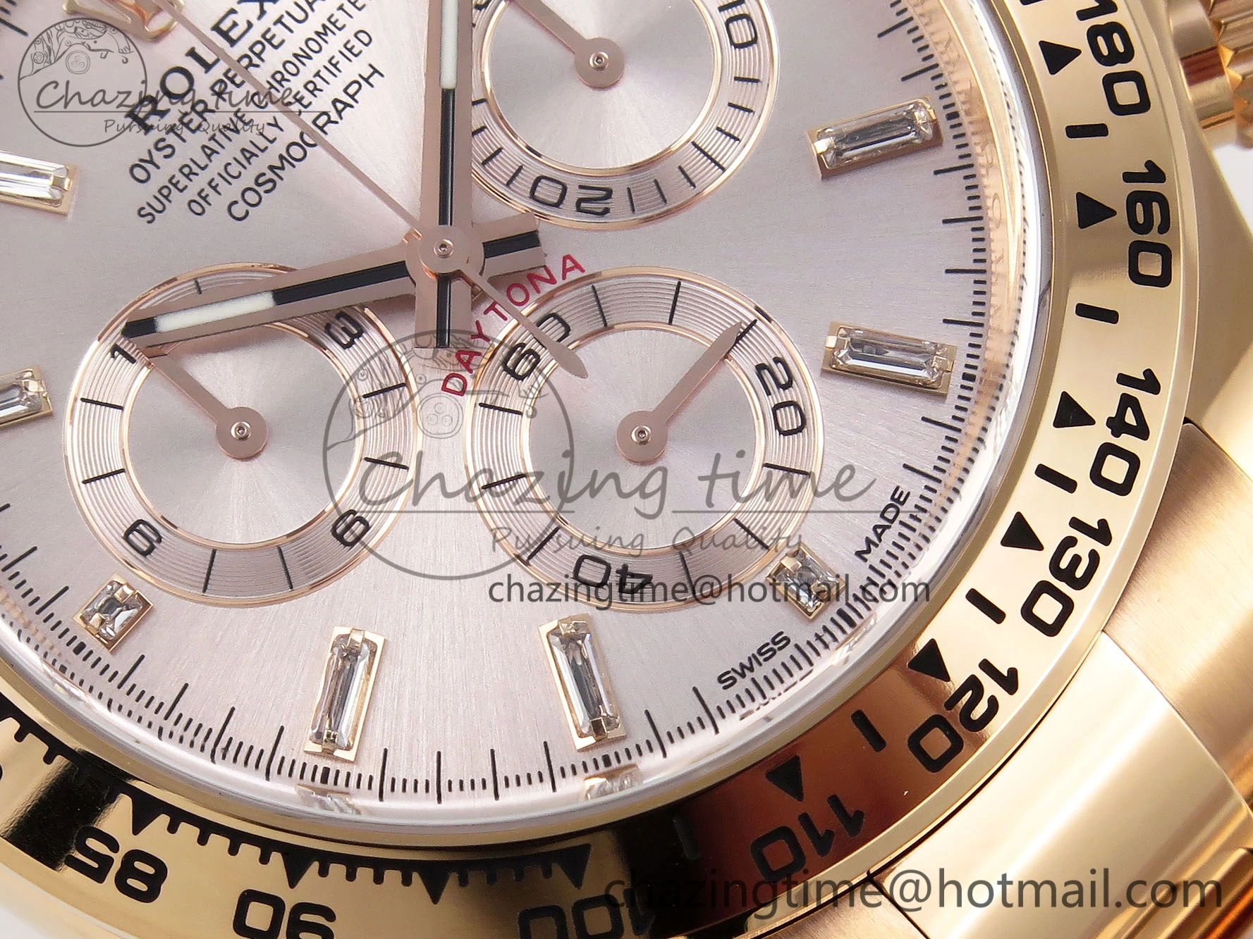 WrinkleFree Daytona 116505 1:1 Best Edition Clean Factory Champagne Diamond Markers Dial on RG Bracelet A 1734
