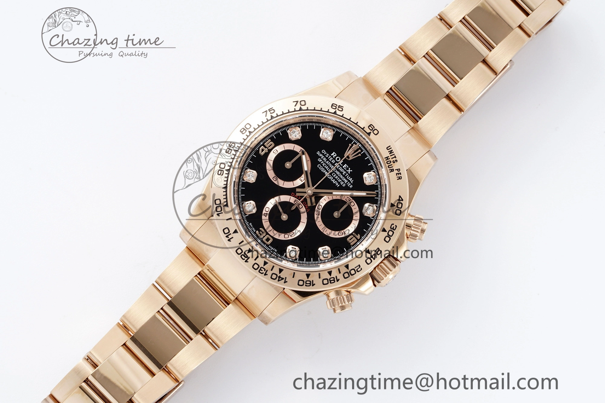 Classic Daytona 116505 BTF 1:1 Best Edition Black Diamonds Dial on RG Bracelet SA 2118