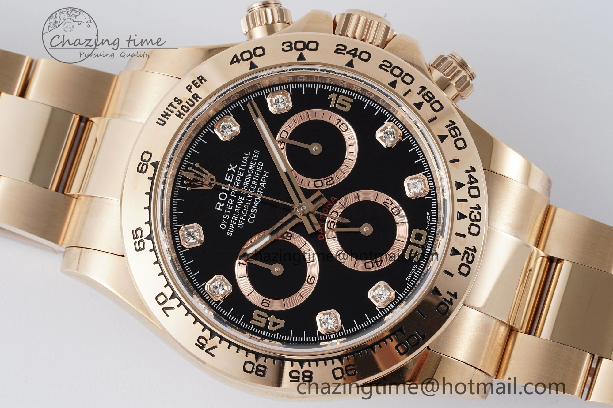 Classic Daytona 116505 BTF 1:1 Best Edition Black Diamonds Dial on RG Bracelet SA 2118