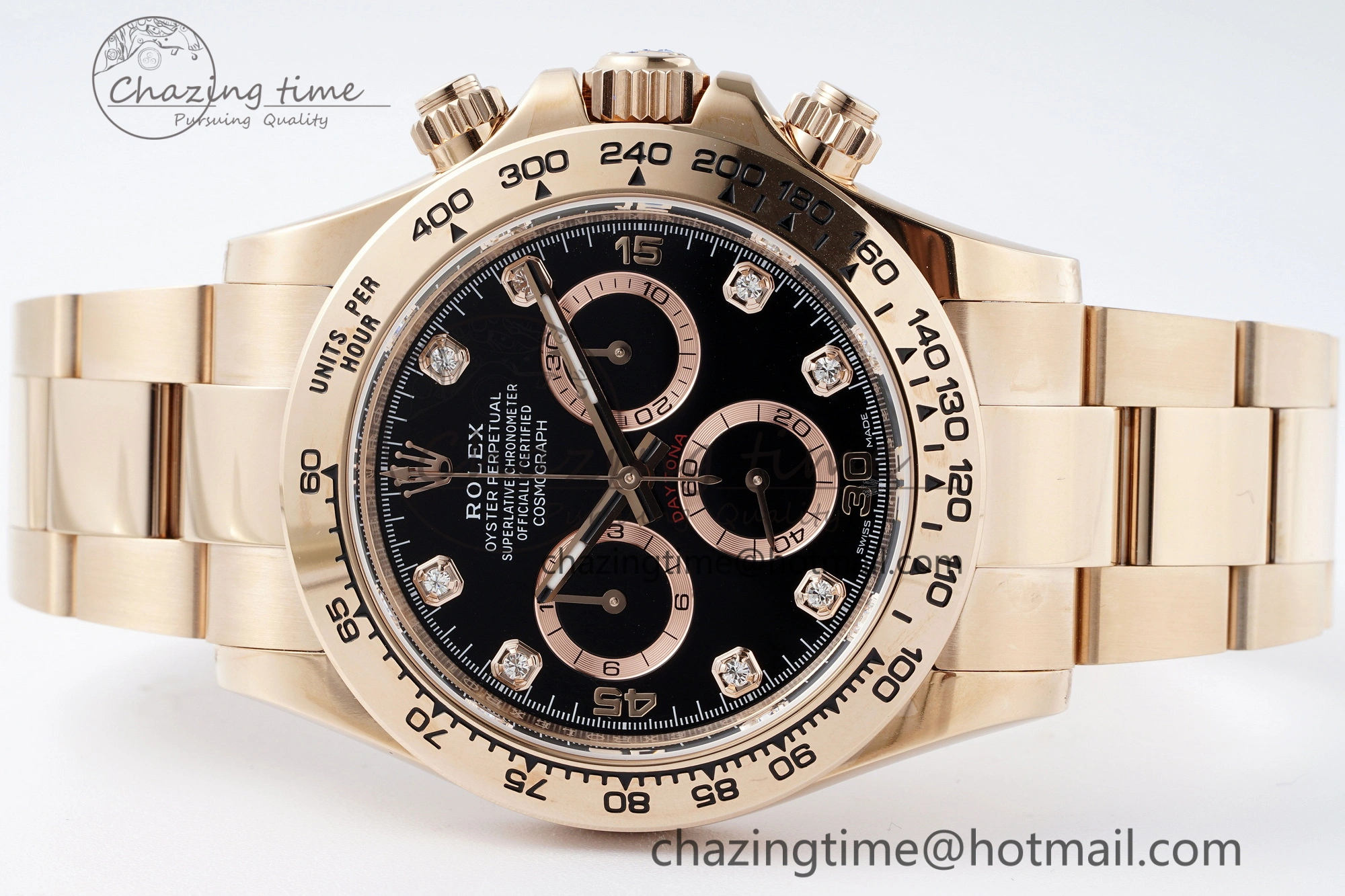 Classic Daytona 116505 BTF 1:1 Best Edition Black Diamonds Dial on RG Bracelet SA 2118