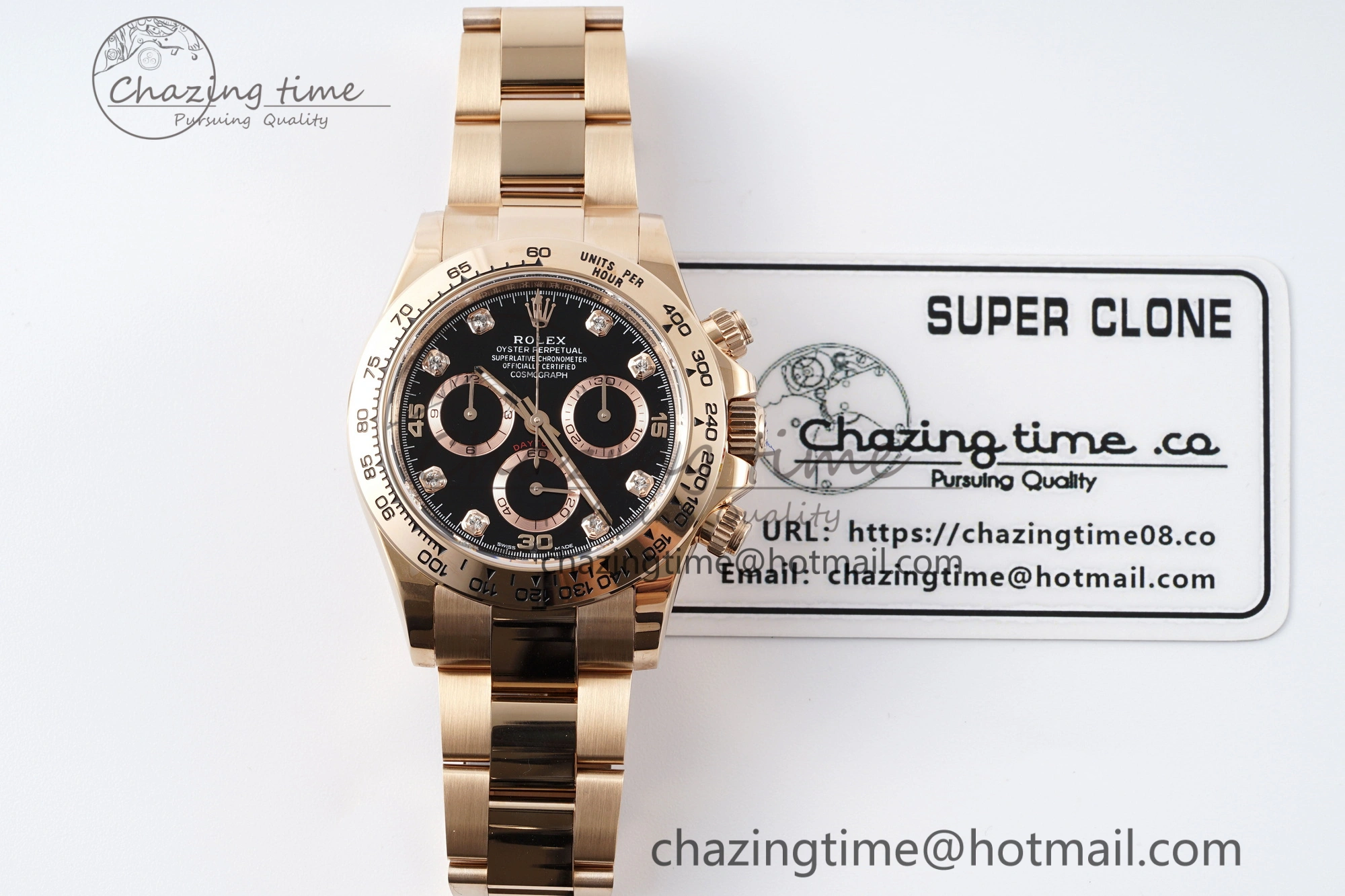 Classic Daytona 116505 BTF 1:1 Best Edition Black Diamonds Dial on RG Bracelet SA 2118