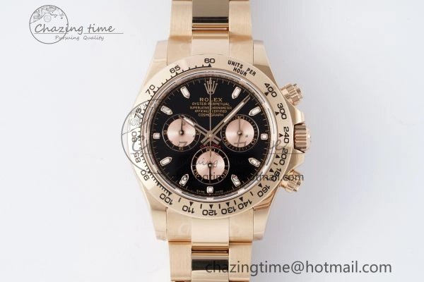 HighPerformance Daytona 116505 BTF 1:1 Best Edition Black RG Dial on RG Bracelet SA 2116