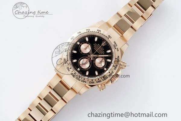 HighPerformance Daytona 116505 BTF 1:1 Best Edition Black RG Dial on RG Bracelet SA 2116