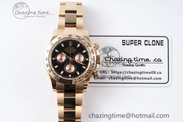 HighPerformance Daytona 116505 BTF 1:1 Best Edition Black RG Dial on RG Bracelet SA 2116