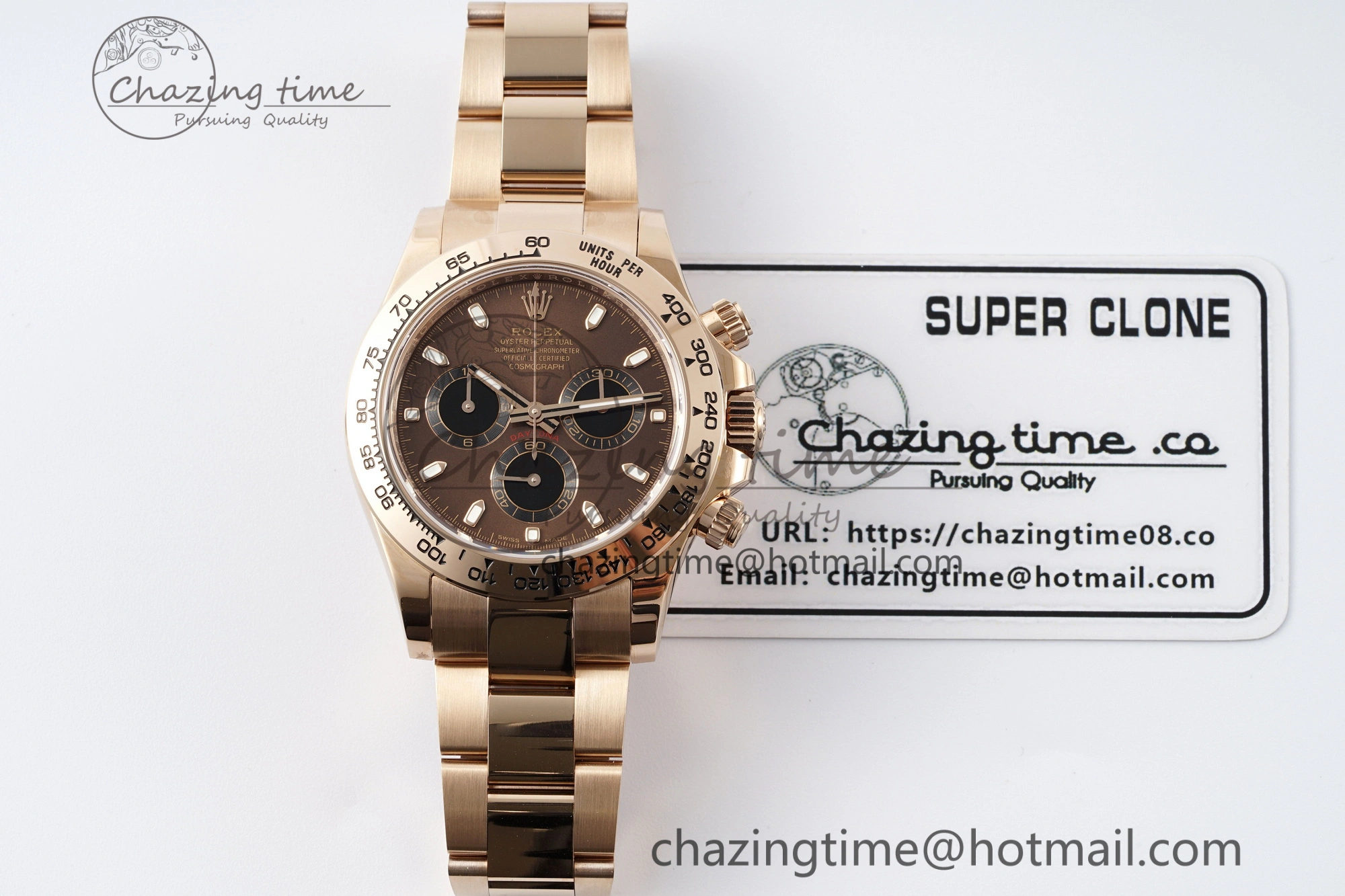 Daytona 116505 BTF 1:1 Best Edition Brown Dial on RG Bracelet SA TravelReady 2117