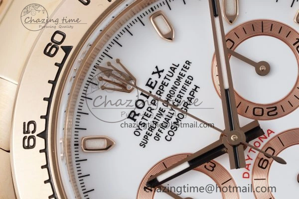 Daytona 116505 BTF 1:1 Best Edition White Dial on RG Bracelet SA Tailored 2123