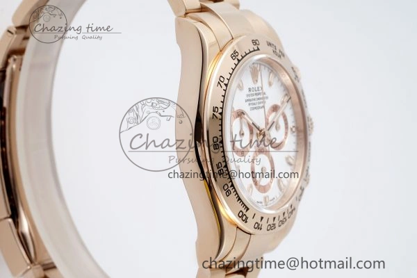 Daytona 116505 BTF 1:1 Best Edition White Dial on RG Bracelet SA Tailored 2123