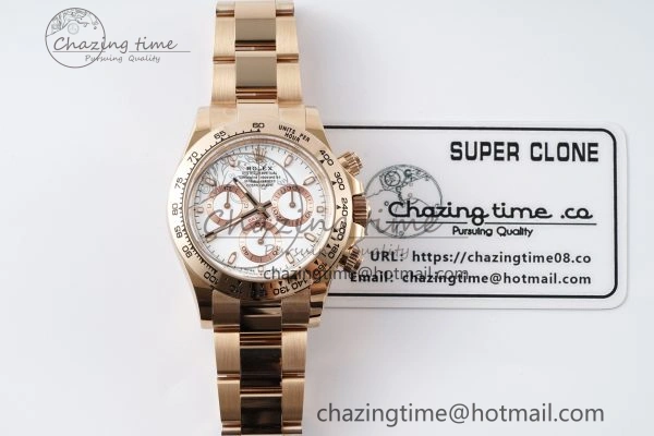 Daytona 116505 BTF 1:1 Best Edition White Dial on RG Bracelet SA Tailored 2123