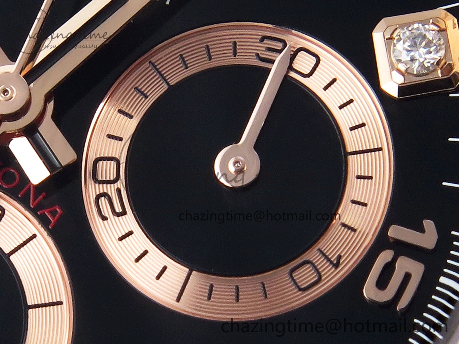 Daytona 116505 Clean 1:1 Best Edition Black Diamonds Dial on RG Bracelet SA4130 V EasyMatch 1951