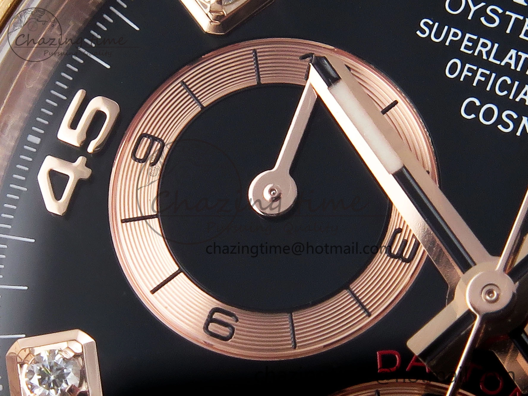 Daytona 116505 Clean 1:1 Best Edition Black Diamonds Dial on RG Bracelet SA4130 V EasyMatch 1951