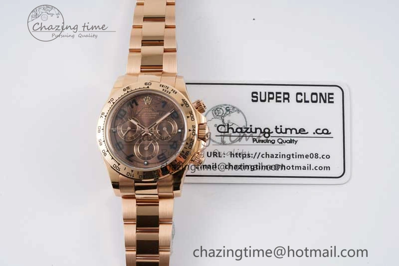 Seasonal Daytona 116505 Clean 1:1 Best Edition Chocolate Dial Black Markers on RG Bracelet SA4130 V 2012