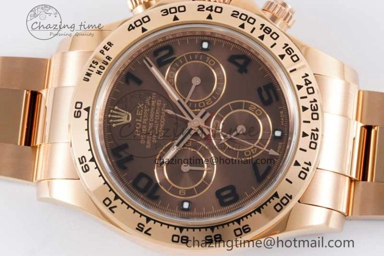 Seasonal Daytona 116505 Clean 1:1 Best Edition Chocolate Dial Black Markers on RG Bracelet SA4130 V 2012