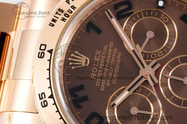 Seasonal Daytona 116505 Clean 1:1 Best Edition Chocolate Dial Black Markers on RG Bracelet SA4130 V 2012