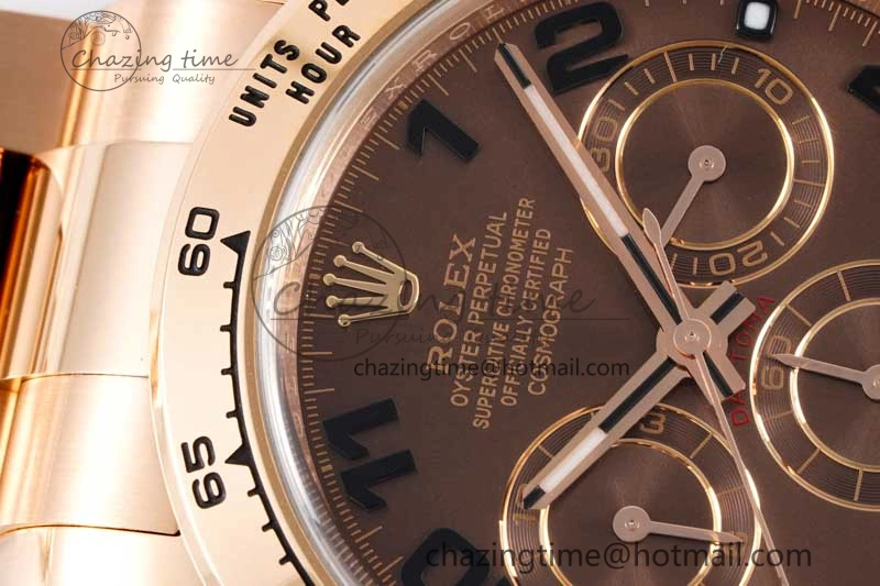 Seasonal Daytona 116505 Clean 1:1 Best Edition Chocolate Dial Black Markers on RG Bracelet SA4130 V 2012