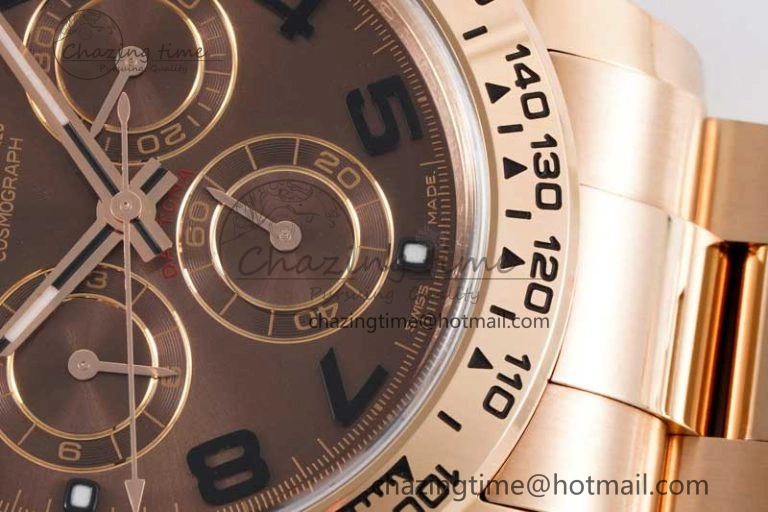 Seasonal Daytona 116505 Clean 1:1 Best Edition Chocolate Dial Black Markers on RG Bracelet SA4130 V 2012