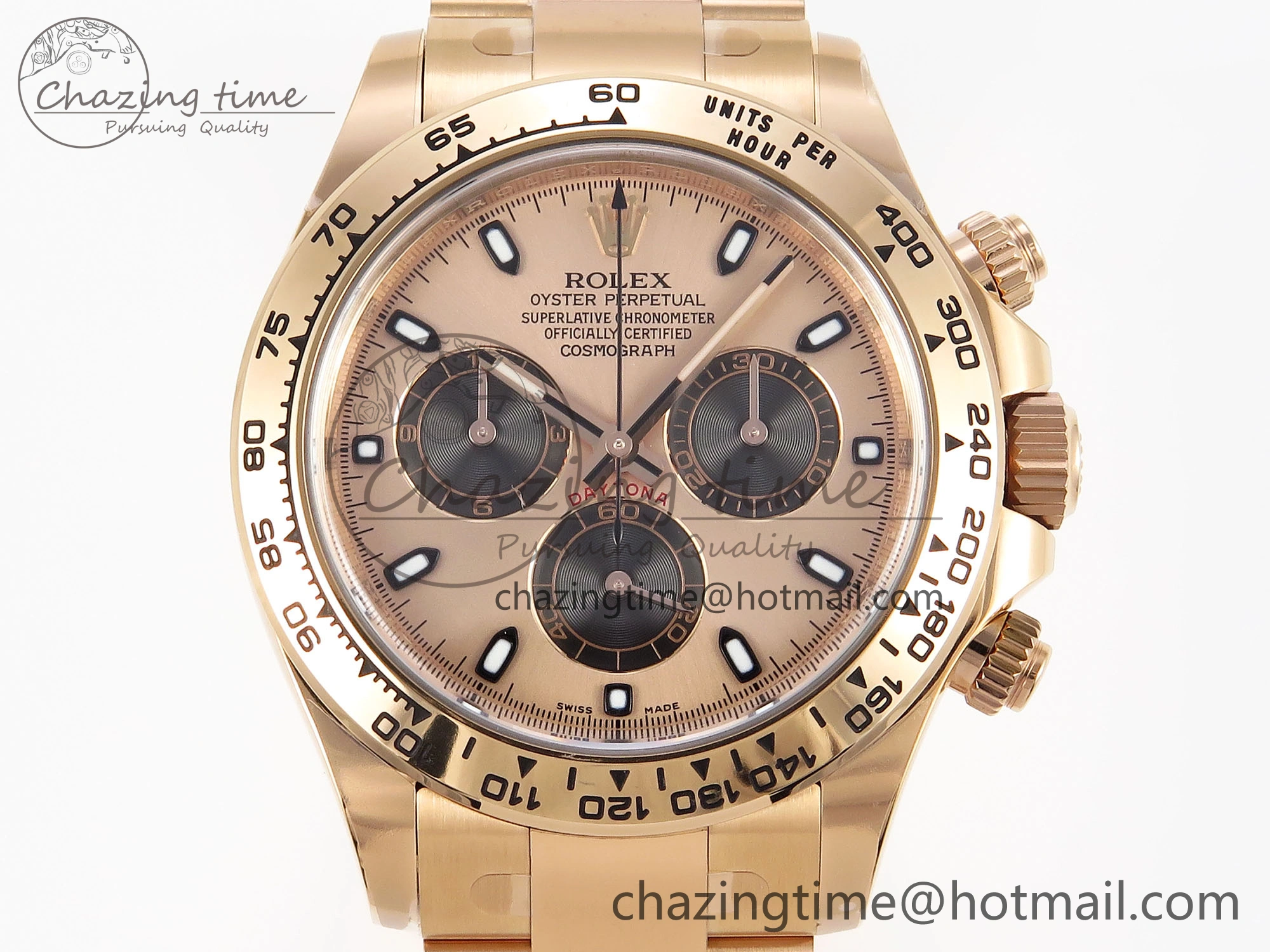 Lightweight Daytona 116505 Clean 1:1 Best Edition RG Dial Black Markers on RG Bracelet SA4130 V 1957
