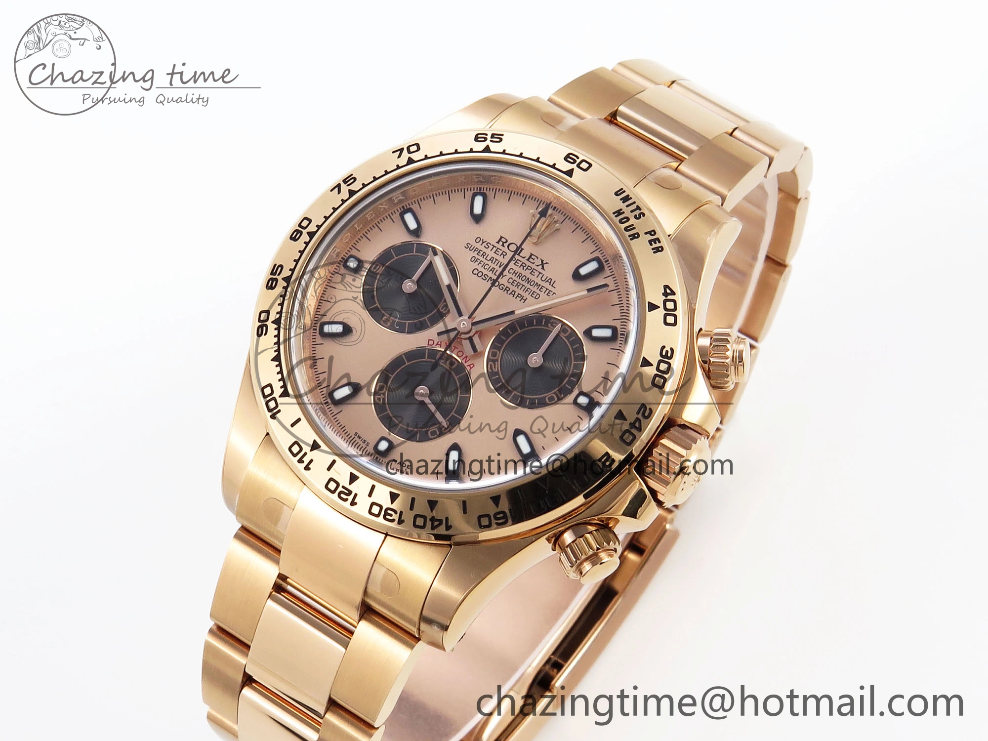 Lightweight Daytona 116505 Clean 1:1 Best Edition RG Dial Black Markers on RG Bracelet SA4130 V 1957