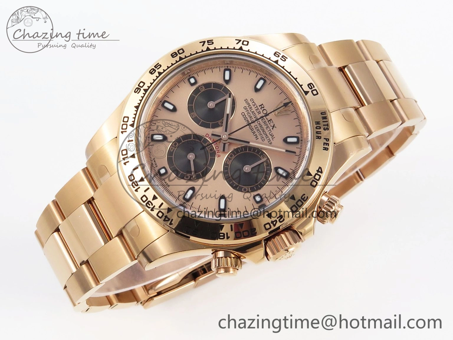 Lightweight Daytona 116505 Clean 1:1 Best Edition RG Dial Black Markers on RG Bracelet SA4130 V 1957