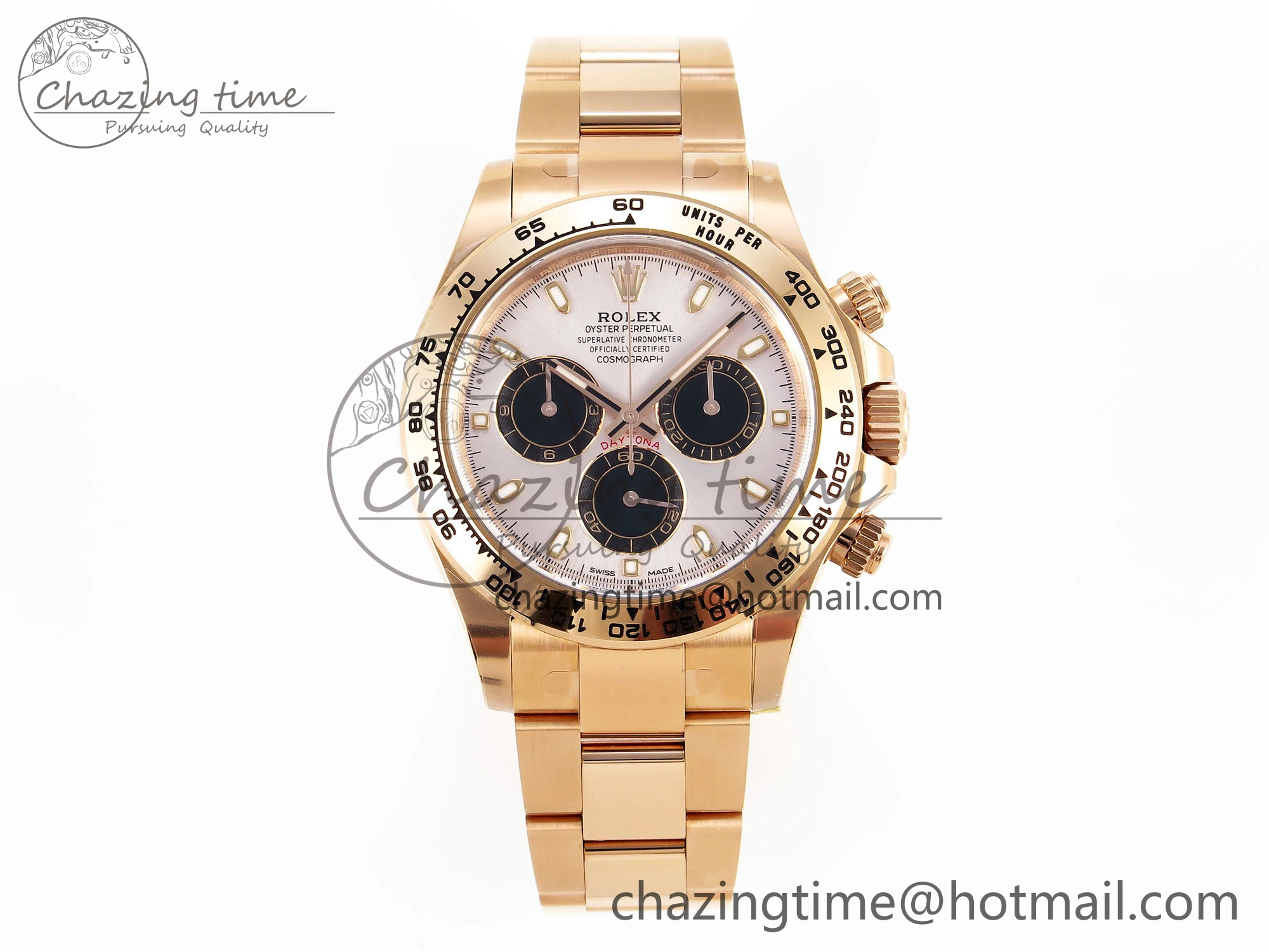 Stretchable Daytona 116505 Clean 1:1 Best Edition Silver Dial RG Markers on RG Bracelet SA4130 V 1960