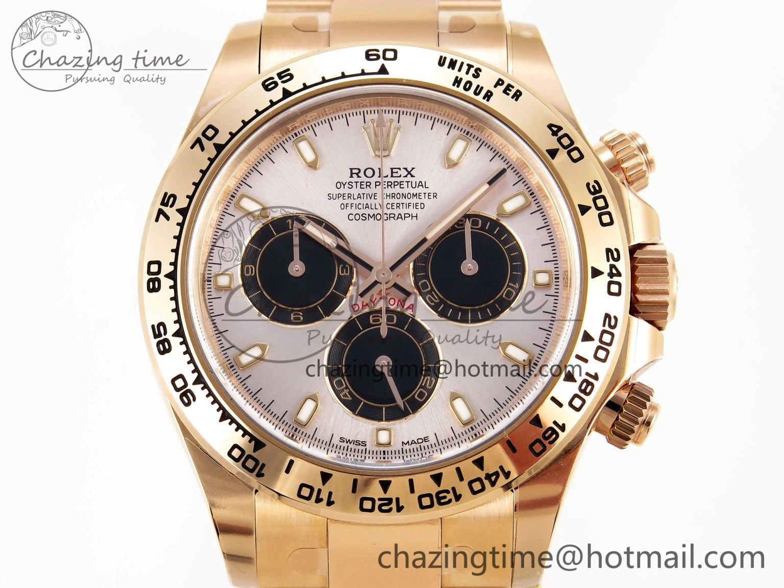 Stretchable Daytona 116505 Clean 1:1 Best Edition Silver Dial RG Markers on RG Bracelet SA4130 V 1960