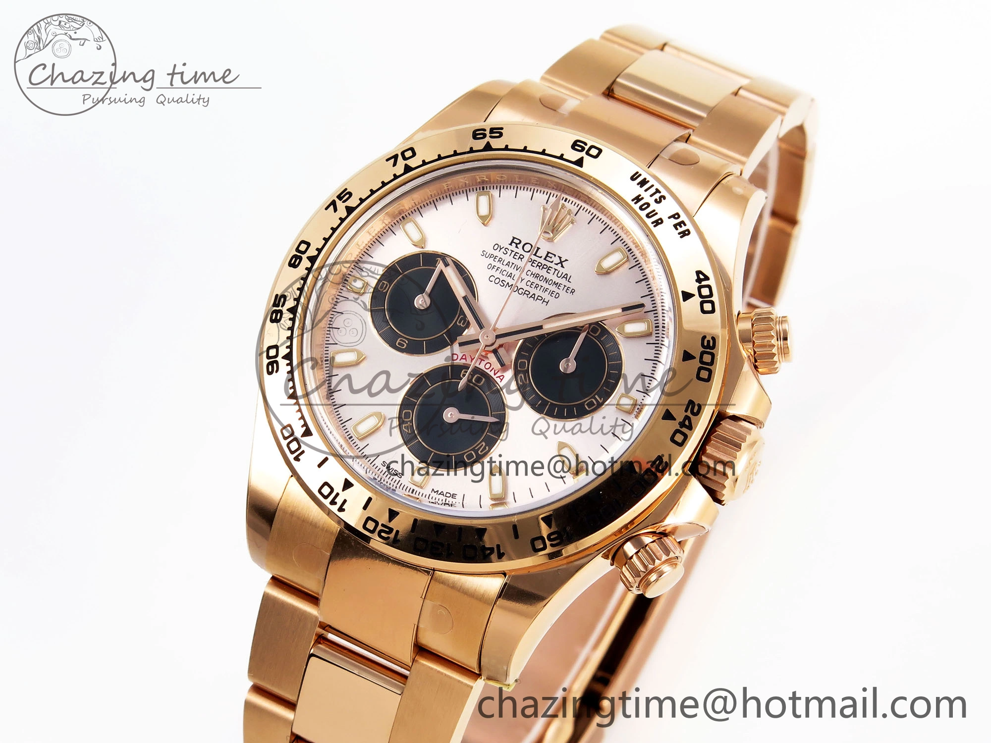 Stretchable Daytona 116505 Clean 1:1 Best Edition Silver Dial RG Markers on RG Bracelet SA4130 V 1960