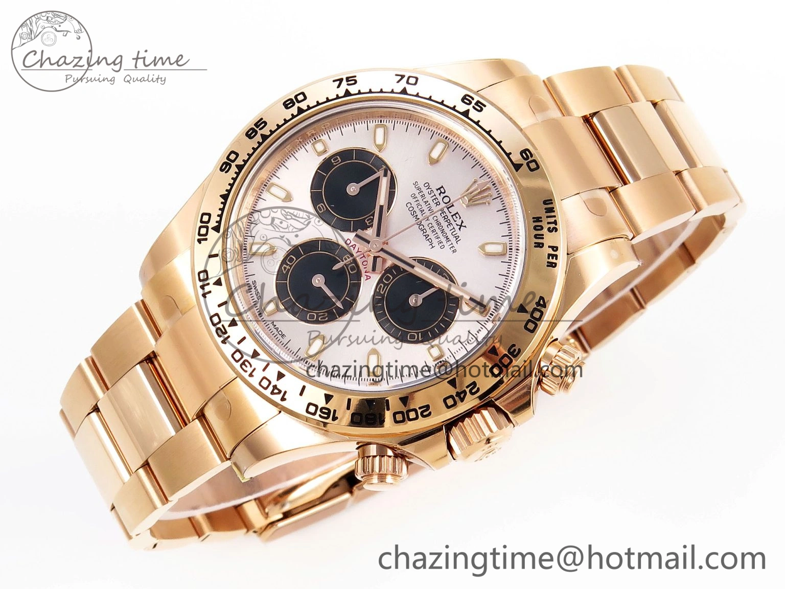 Stretchable Daytona 116505 Clean 1:1 Best Edition Silver Dial RG Markers on RG Bracelet SA4130 V 1960