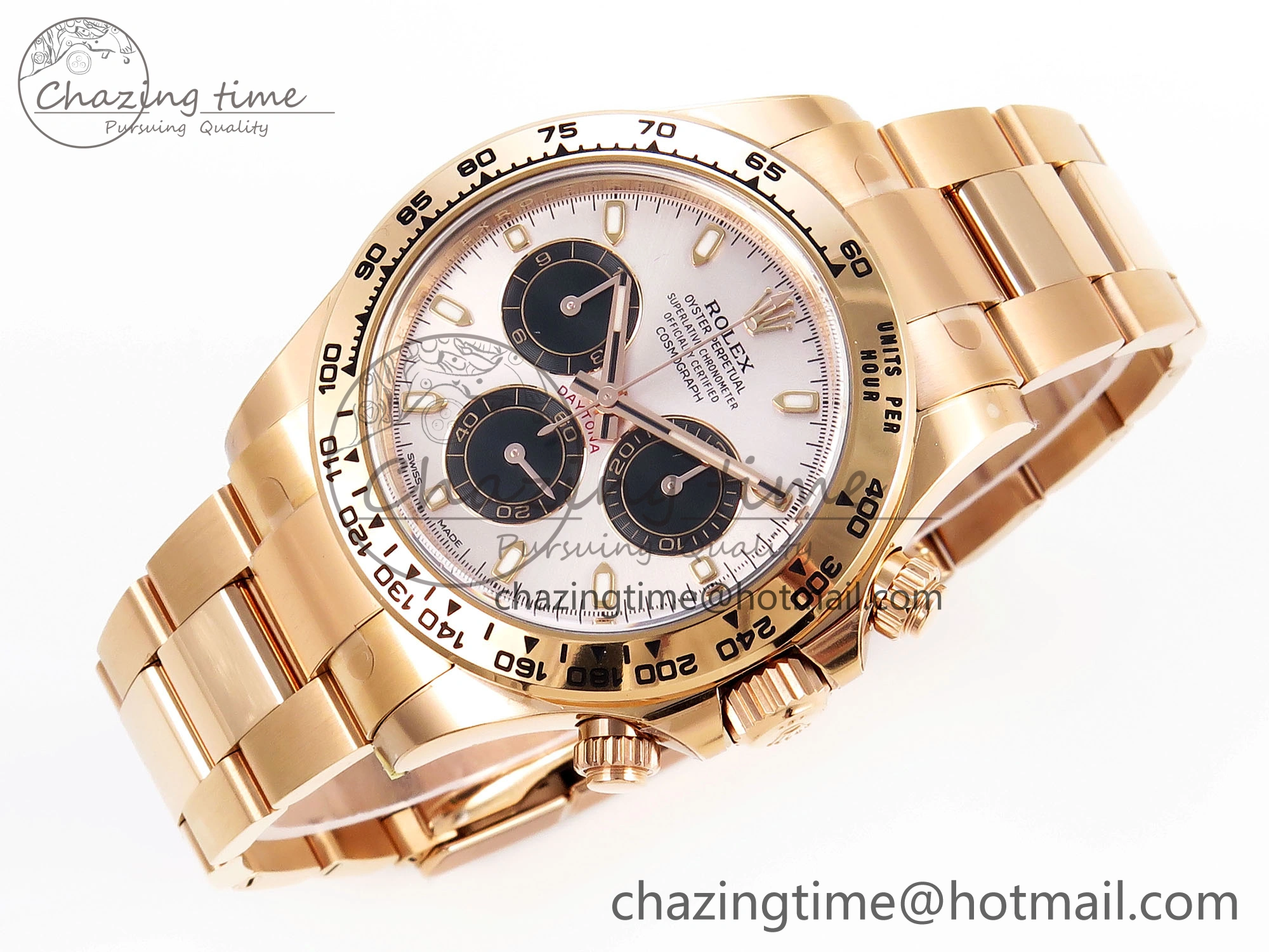 Stretchable Daytona 116505 Clean 1:1 Best Edition Silver Dial RG Markers on RG Bracelet SA4130 V 1960