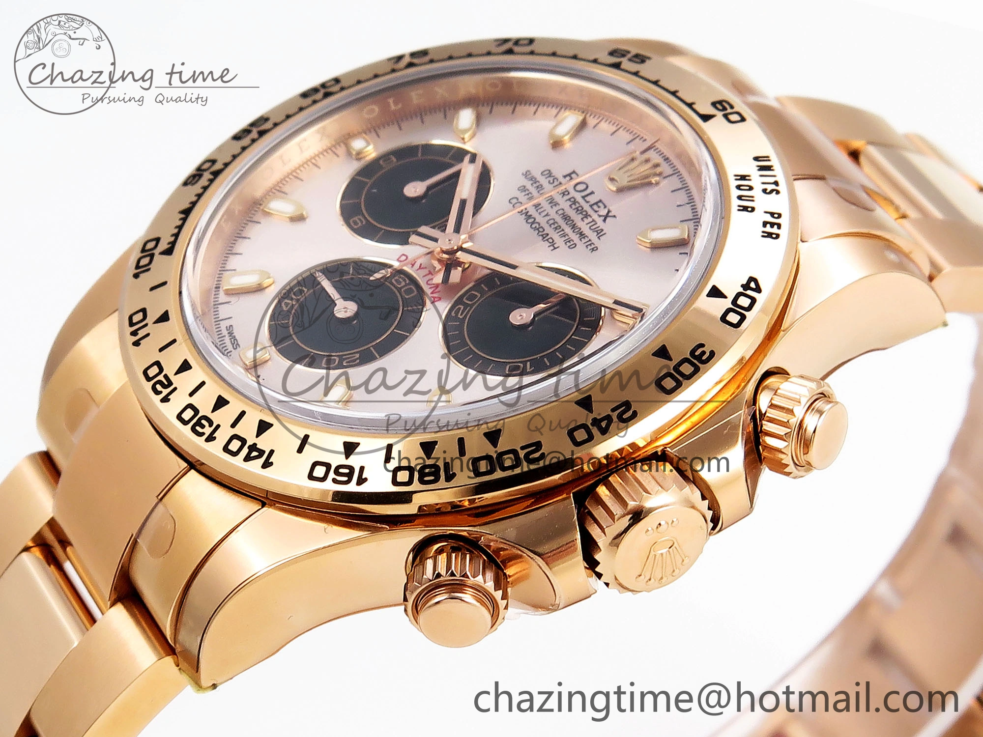 Stretchable Daytona 116505 Clean 1:1 Best Edition Silver Dial RG Markers on RG Bracelet SA4130 V 1960